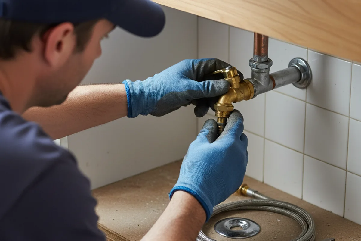 Shutoff valve and fitting work during Faucet and Fixture Repair in Pequea
